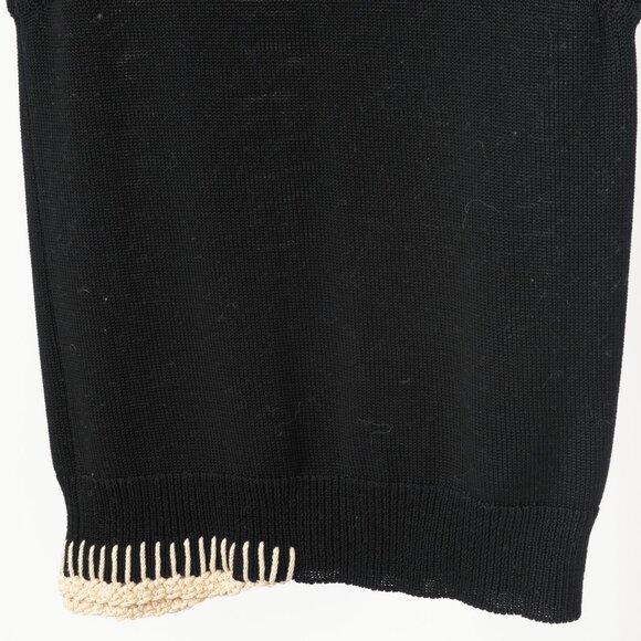Jil Sander SS/18 Runway Black Cotton Stitch-Detail Knitted Vest - Picture 7 of 11